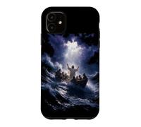 Custodia per iPhone 11 Epic Bible Story Christian Graphic - Jesus Calming The Storm