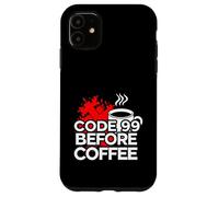 Custodia per iPhone 11 ER Nurse Code 99 Before Coffee Medical Humor