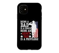 Custodia per iPhone 11 Essere papà è una scelta Essere un papà dell"esercito è un privilegio negli Stati Uniti