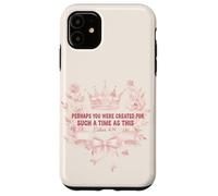Custodia per iPhone 11 Ester 4 14 Versi cristiani Corona floreale Regina Fede