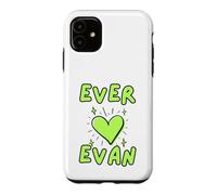 Custodia per iPhone 11 Ever Loves Evan Green Heart and Stars
