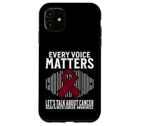 Custodia per iPhone 11 Every Voice Matters Head and Neck Cancer Awareness Gifts