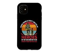Custodia per iPhone 11 Father And Son Heroes Proud Firefighter Dad Fathers Day