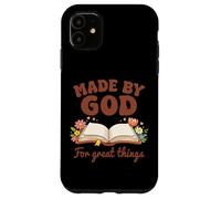 Custodia per iPhone 11 Fatto da Dio per grandi cose Bibbia floreale Cristianesimo
