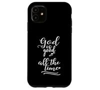 Custodia per iPhone 11 Fede cristiana Dio è buono tutto il tempo