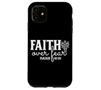 Custodia per iPhone 11 Fede sopra la paura - Design floreale ispiratore