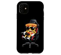 Custodia per iPhone 11 Fetta divertente del livello dell'alimento della sedia di gioco del controller del giocatore della