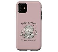 Custodia per iPhone 11 Filato e yoga My Kind of Stretch Knitter Hobby Craft Humor