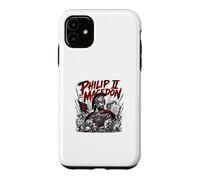 Custodia per iPhone 11 Filippo II di Macedonia Antico re Guerriero Greco