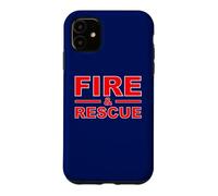 Custodia per iPhone 11 Fire Rescue Fire fighter pompiere bambini giovani adulti ragazzi ragazze