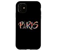 Custodia per iPhone 11 Floreale Parigi Torre Eiffel Amo Parigi Cute France