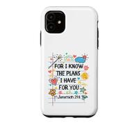 Custodia per iPhone 11 For I Know The Plans I Have For You Christian Back To School