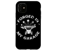Custodia per iPhone 11 Forged In My Garage Divertente Blacksmith Metalworking Anvil Regalo