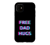 Custodia per iPhone 11 Free Dad Hugs Pride Proud Ally LGBT Rainbow Flag Support