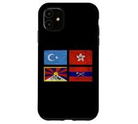 Custodia per iPhone 11 FREE TIBET UYGHURS HONG KONG INNER MONGOLIA CHINA FLAG