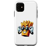 Custodia per iPhone 11 Fresco cartone animato patatine fritte con occhiali