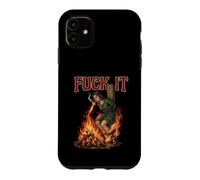 Custodia per iPhone 11 Fuck It- Strega che brucia sul rogo Sigaretta Umorismo