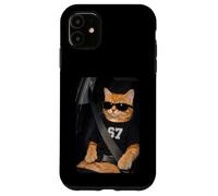 Custodia per iPhone 11 Funny 67 Cat Sunglasses Six Seven 6 7 Cat Meme Gen Alpha
