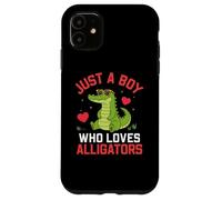 Custodia per iPhone 11 Funny Animal Crocodile, Just a boy who loves Alligators