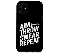Custodia per iPhone 11 Funny Axe Throwing - Mira lancio di giuramenti ripetuti - Lancia ascia