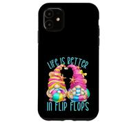 Custodia per iPhone 11 Funny Beach Gnomes For Women Life Is Better In Flip Flops