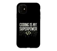 Custodia per iPhone 11 Funny Coding is My Superpower Coder Programmer
