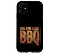 Custodia per iPhone 11 Funny Dad Pitmaster BBQ Papa Smoker Grill, ideale come regalo per feste