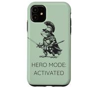 Custodia per iPhone 11 Funny Frog Humor. Roman Soldier Toad Hero Mode Activated