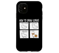 Custodia per iPhone 11 Funny How To Draw Pembroke Welsh Corgi Dog Lover