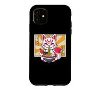 Custodia per iPhone 11 Funny Kawaii Ramen Kids Kitsune Nine Tailed Lover