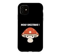 Custodia per iPhone 11 Funny minimalist mushroom simple holy shiitake