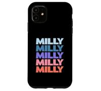Custodia per iPhone 11 Funny Modern Repeated Text Design Milly