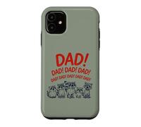 Custodia per iPhone 11 Funny Raccoon Dad Yelling Raccoons Father's Day