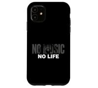 Custodia per iPhone 11 Funny Rock Heavy Metal Chitarra Batteria Musica No Life Gift