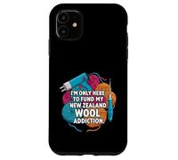 Custodia per iPhone 11 Funny Rug Tufting Gun New Zealand Wool Addiction