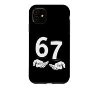 Custodia per iPhone 11 Funny Six Seven 6 7 Meme Gen Alpha Slang 6 7 Hands