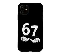 Custodia per iPhone 11 Funny Six Seven 6 7 Meme Gen Alpha Slang 6 7 Hands