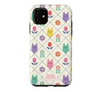 Custodia per iPhone 11 Gabby’s Dollhouse Floral Cat Tile All Over Print