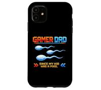 Custodia per iPhone 11 Gamer Dad Since My Kid Was A Pixel Divertente Inappropriato Adulto
