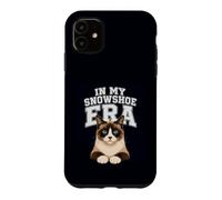 Custodia per iPhone 11 Gatto con le ciaspole nella mia era racchette da neve Razza Proprietario Mamma Papà