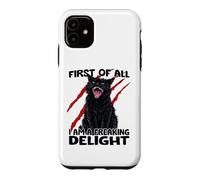 Custodia per iPhone 11 Gatto goblin gatto nero sarcasmo zoomies gatto caos
