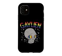 Custodia per iPhone 11 Gaylien Citazione Spazio Orgoglio Sessuale Orientamento Asessuale Alien