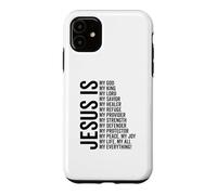 Custodia per iPhone 11 Gesù è tutto il mio tutto il mio Dio Signore Salvatore Guaritore