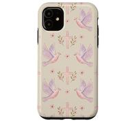 Custodia per iPhone 11 Gesù Fede Croce Colomba Floreale Rosa Preghiera Donna Style