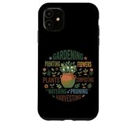 Custodia per iPhone 11 Giardinaggio Pianta Mamma Pollice Verde Tipografia Word Art