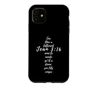 Custodia per iPhone 11 Giovanni 3 16 Croce Cristiana Regali Religione Bibbia