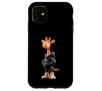 Custodia per iPhone 11 Giraffe Cool Cute Kawaii Cartoon Safari Uomini Donne Bambini