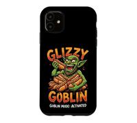 Custodia per iPhone 11 Glizzy Goblin Funny Hot Dog Meme Goblin Mode Activated