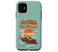 Custodia per iPhone 11 Go With The Flow Sea Otter Retro Animal