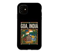 Custodia per iPhone 11 Goa India Bandiera Spiaggia Basilica Grafica Viaggio
